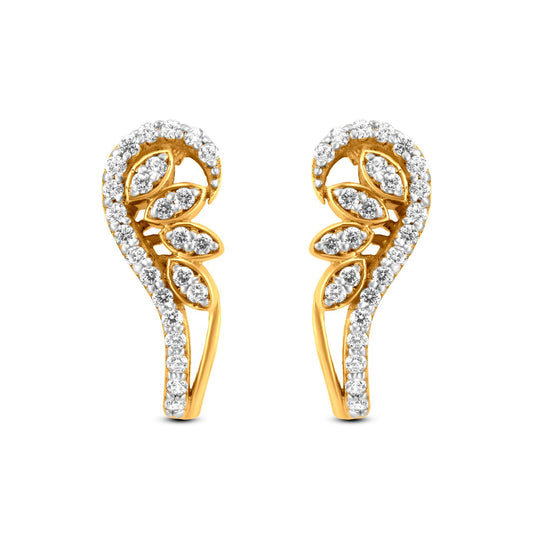 22k Yellow Gold Small Cuff Earrings: A Reason To Love Yourself