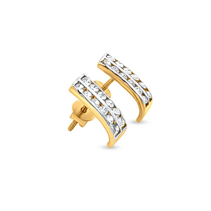 Sadhvi: 22k Yellow Gold Bar Studs Earrings