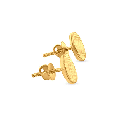 Anika: 22k Yellow Gold Lightweight Button Design Earrings
