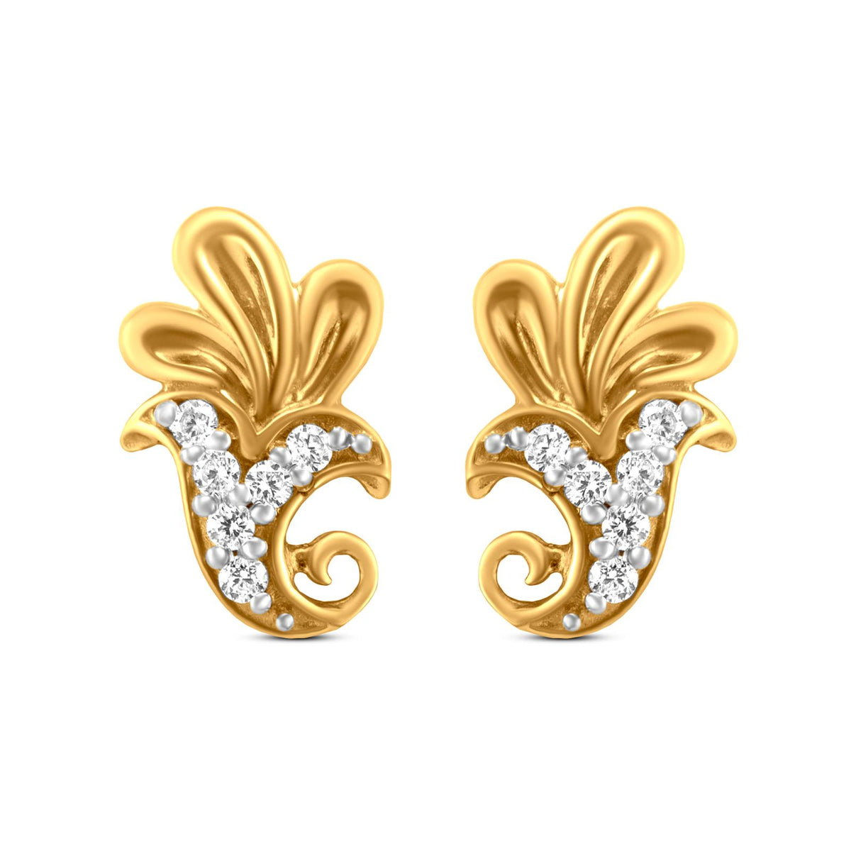 22k Yellow Gold Artistic Figure Tops For Womens and Girls