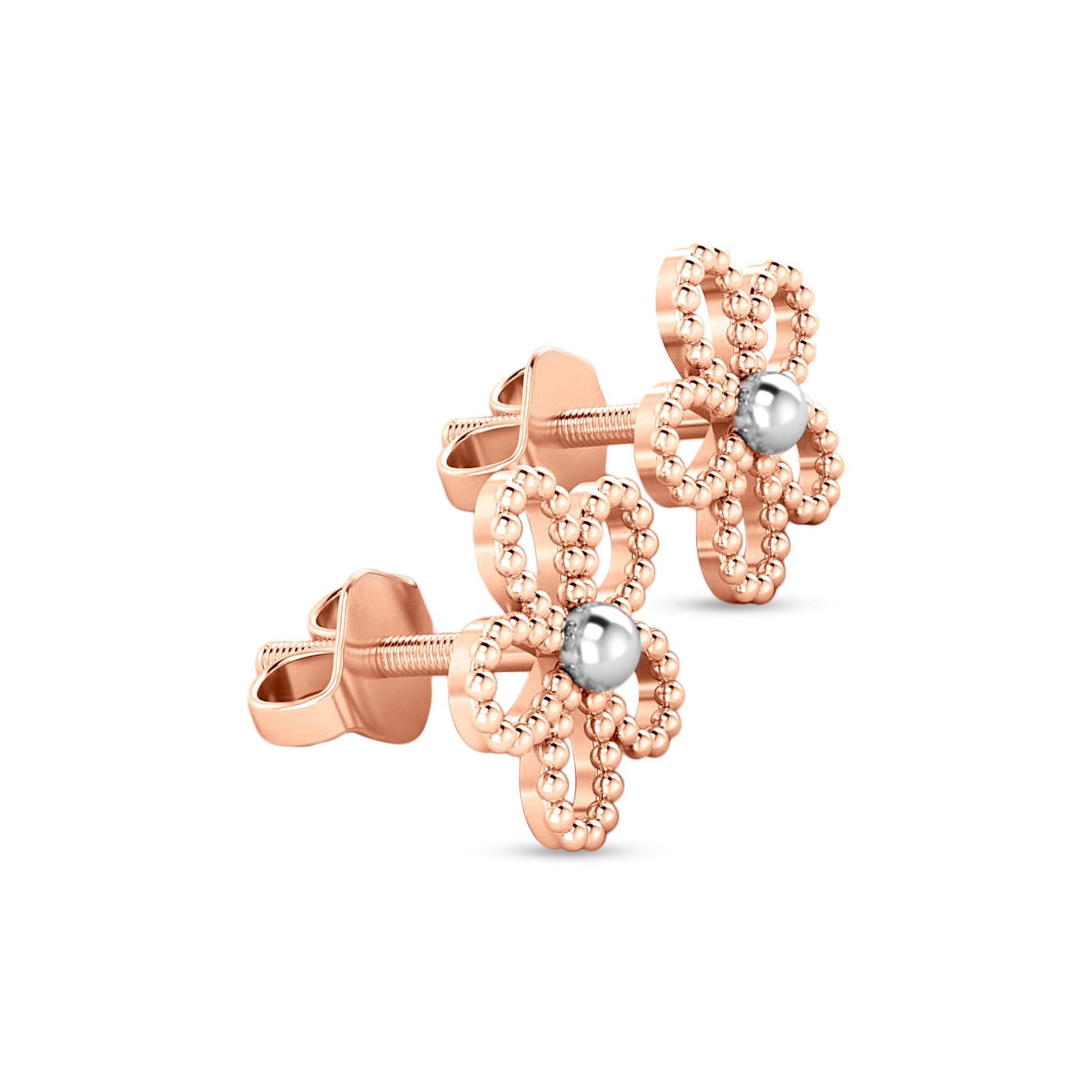 22K Rose Gold Studs