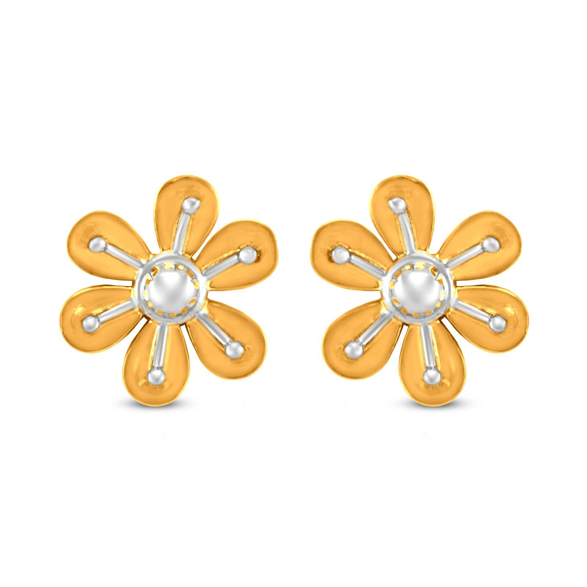 22k Gold Floral Earrings: Versatile Elegance for Any Occasion