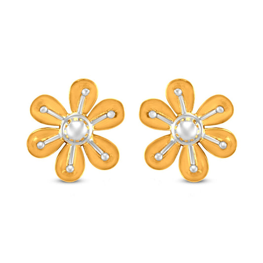 22k Gold Floral Earrings: Versatile Elegance for Any Occasion
